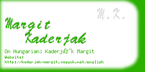 margit kaderjak business card